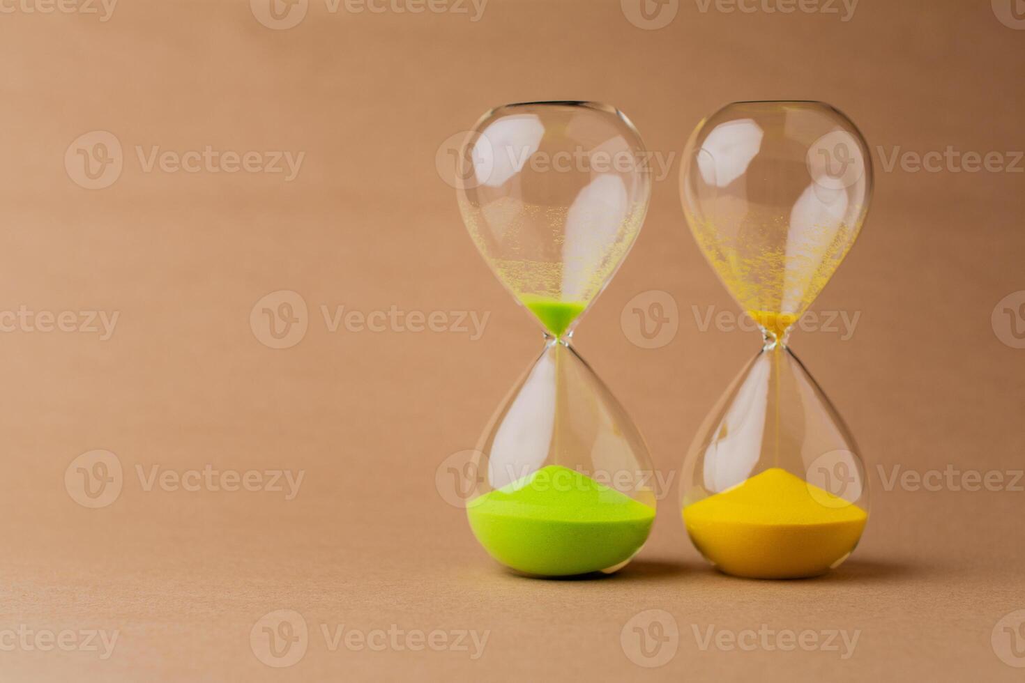 Hourglass, High quality studio photography, Time and work with time, Aging process photo