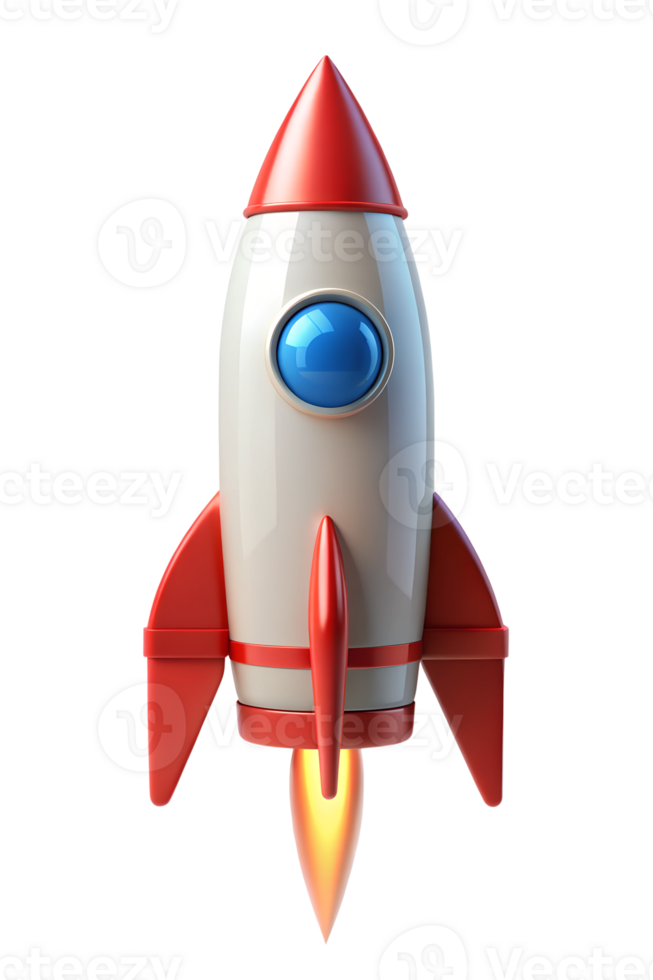Vibrant rocket launch png