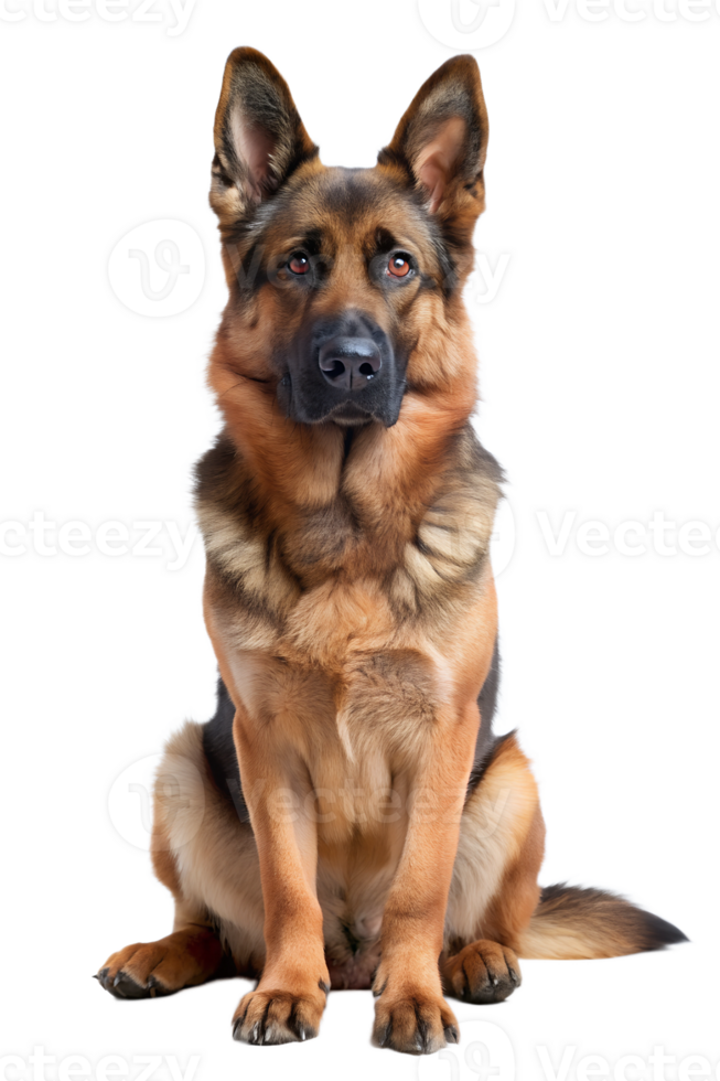 Majestic German Shepherd indoors in light png