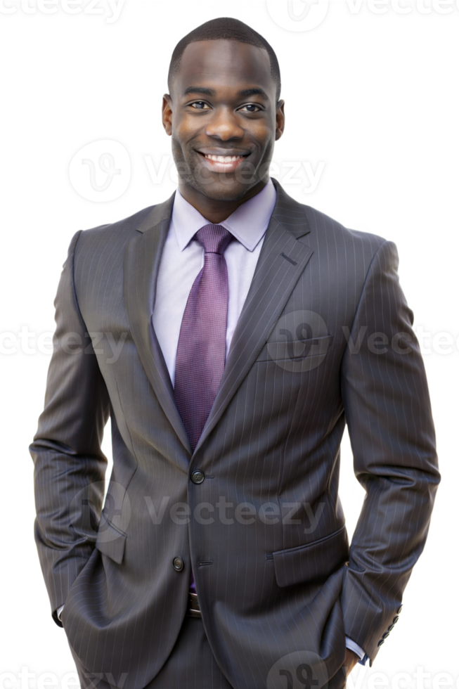 Cheerful businessman in tailored suit png