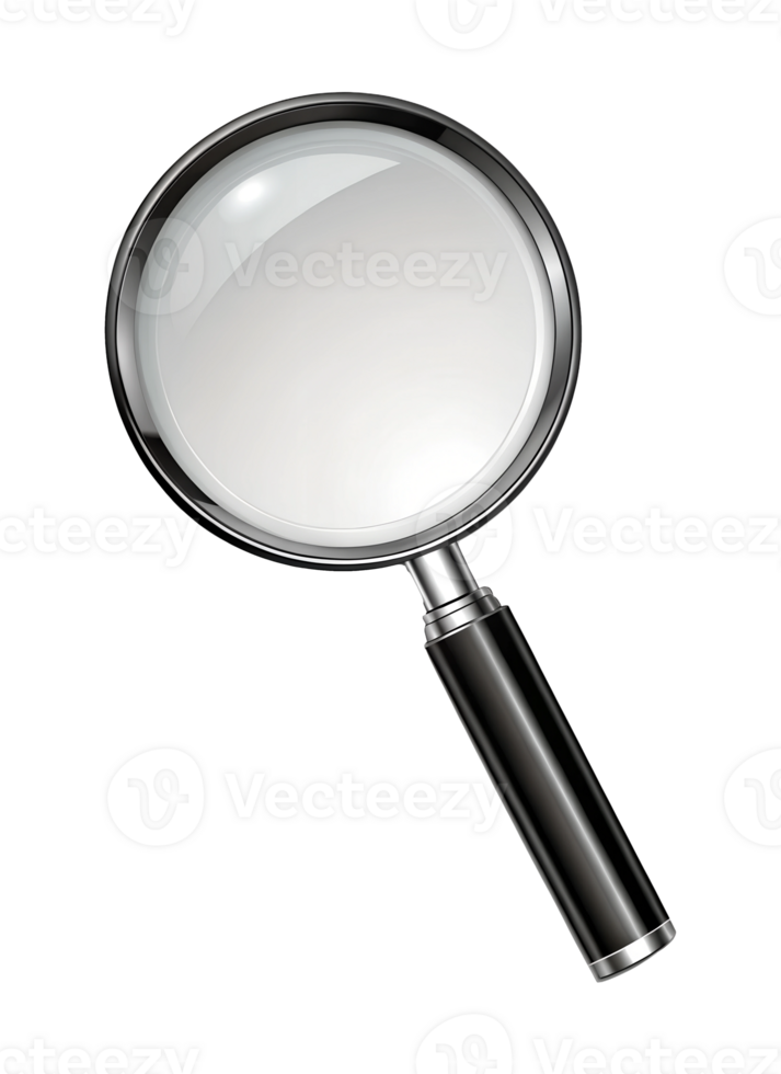 A magnifying glass on a plain background png