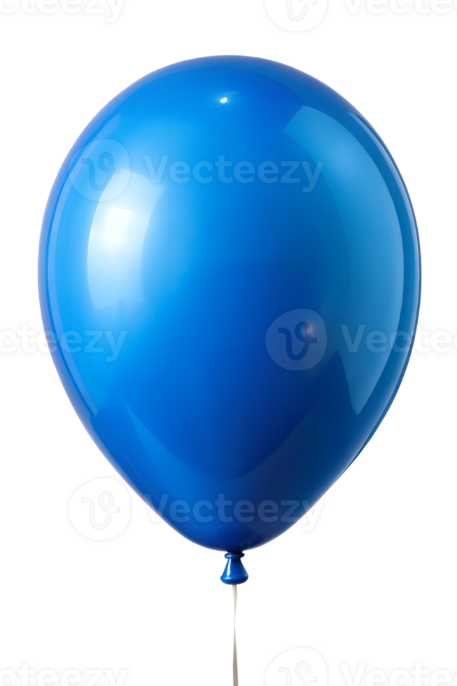 Blue balloon soaring on plain backdrop png