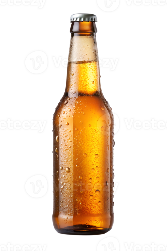 Refreshing cold bottle of beer on a warm day png