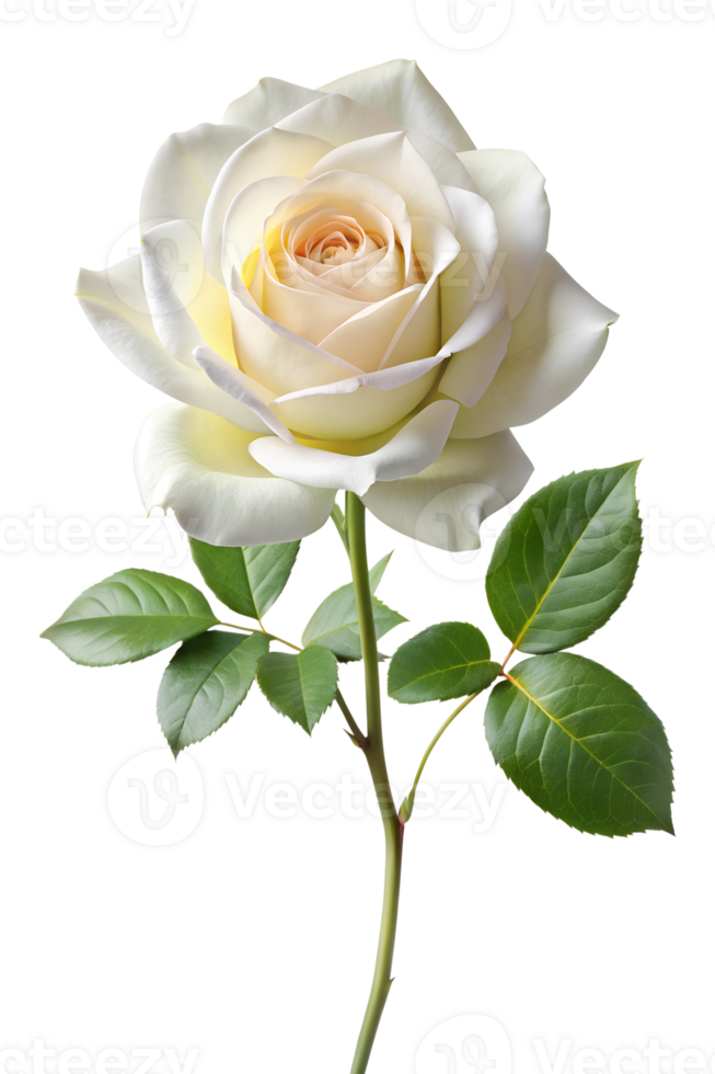 Elegant white rose with soft petals png