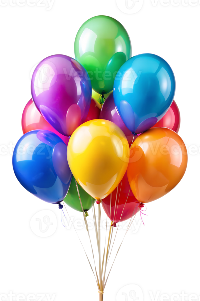 Colorful balloons for a joyful event png