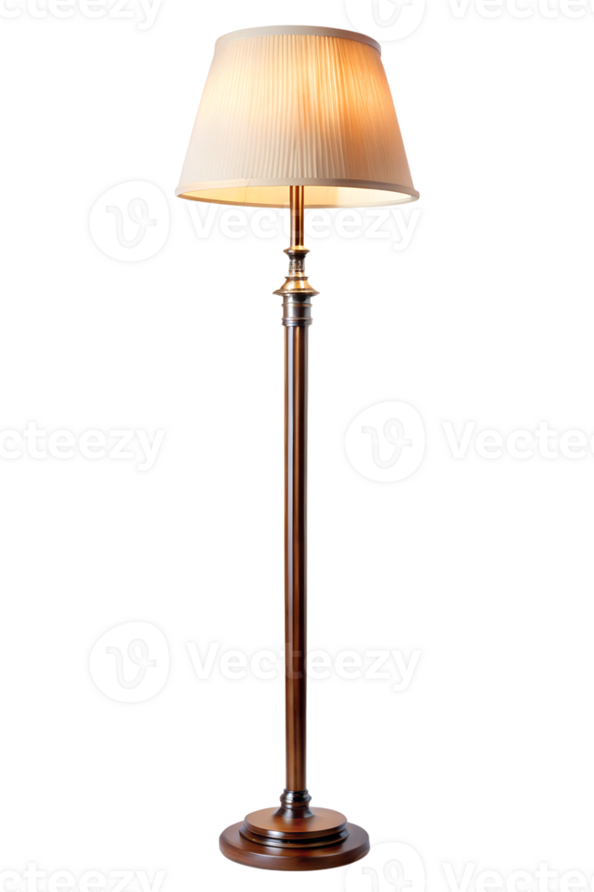 Pleated shade classic floor lamp png
