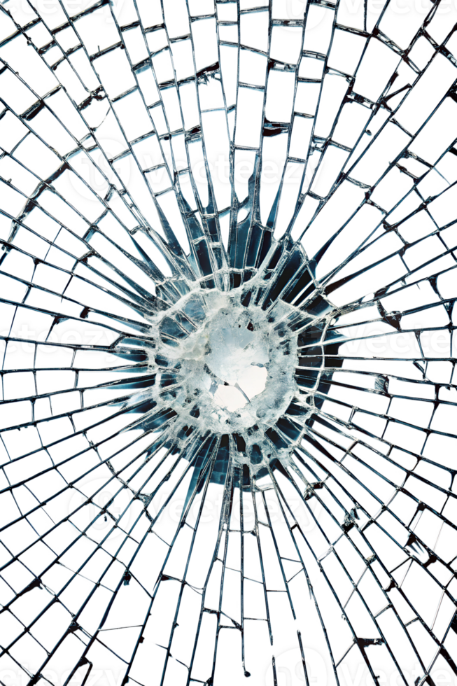 distrutto bicchiere con intricato ragnatela modello png