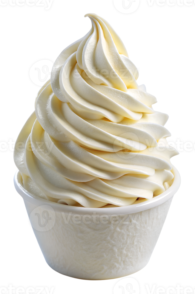 Delicious soft serve ice cream in a cup png