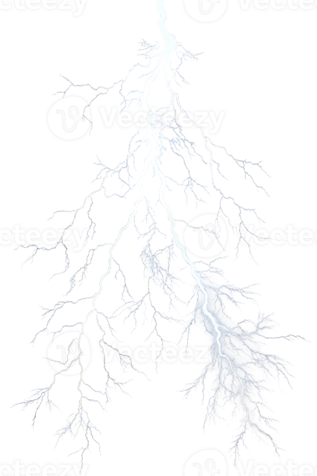 Intricate lightning on white backdrop png