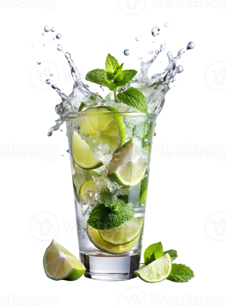 Mint lime splash refresher drink png