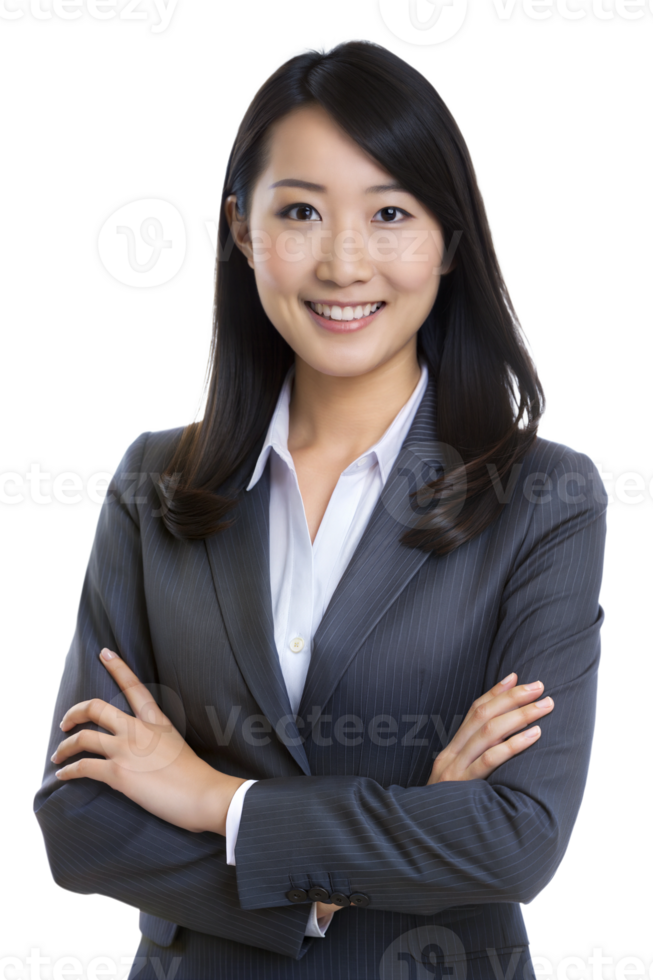 Confident woman in business attire png