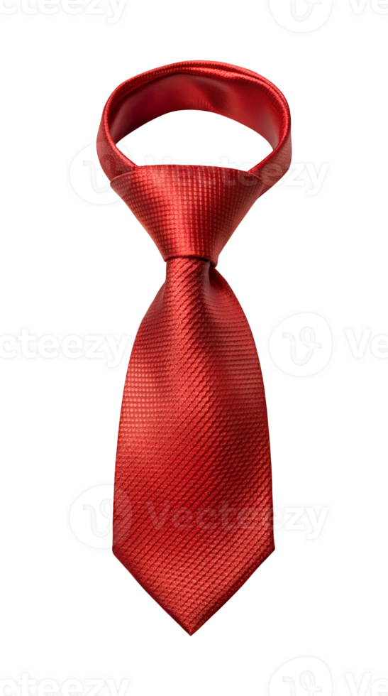 Textured red tie hanging, ready to use png