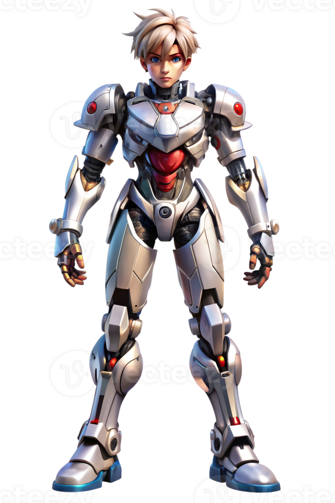 Armored character stands confidently png