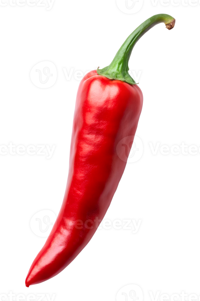 Fresh red chili pepper on a white background png