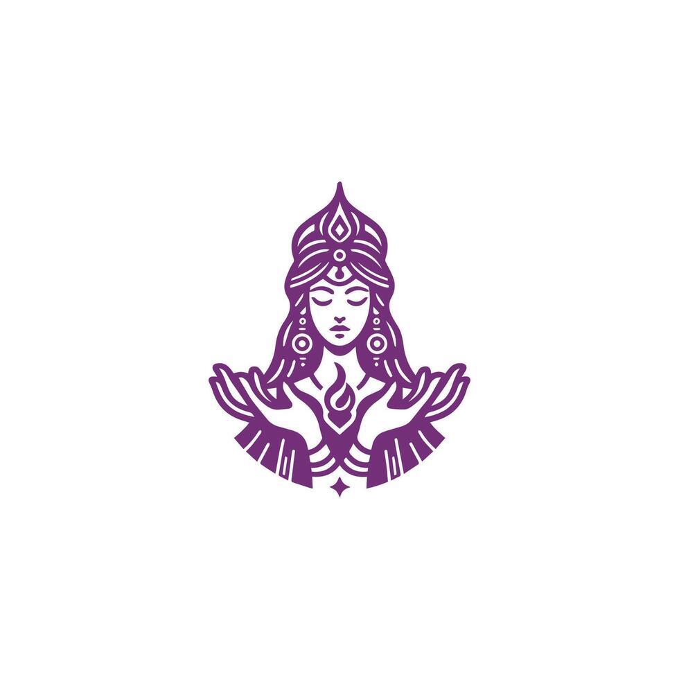 Magic mystic goddess logo vector