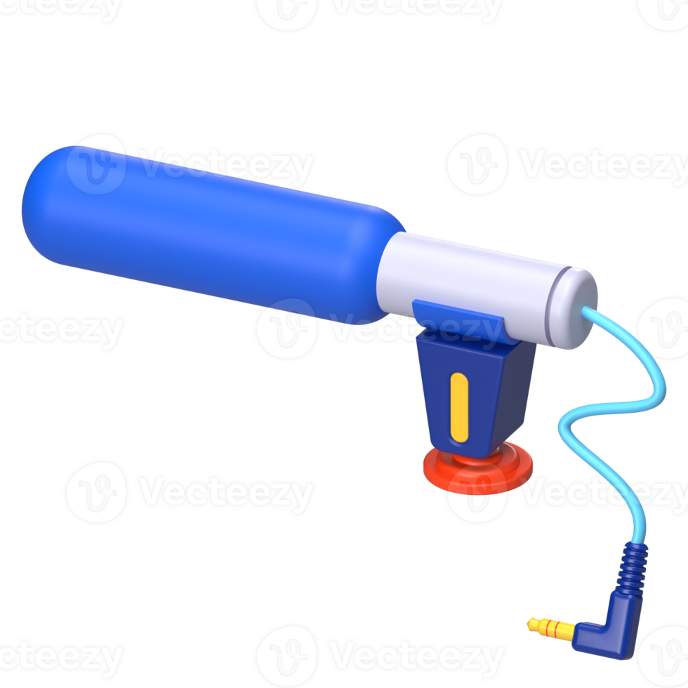 3D Microphone Boom Icon for Audio Capture on Film Sets png
