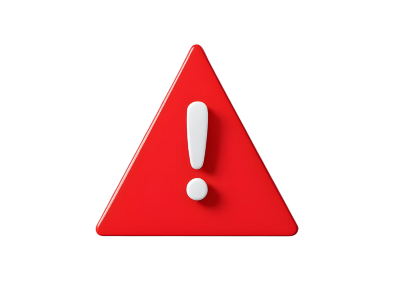 A red triangle with an exclamation mark on it png