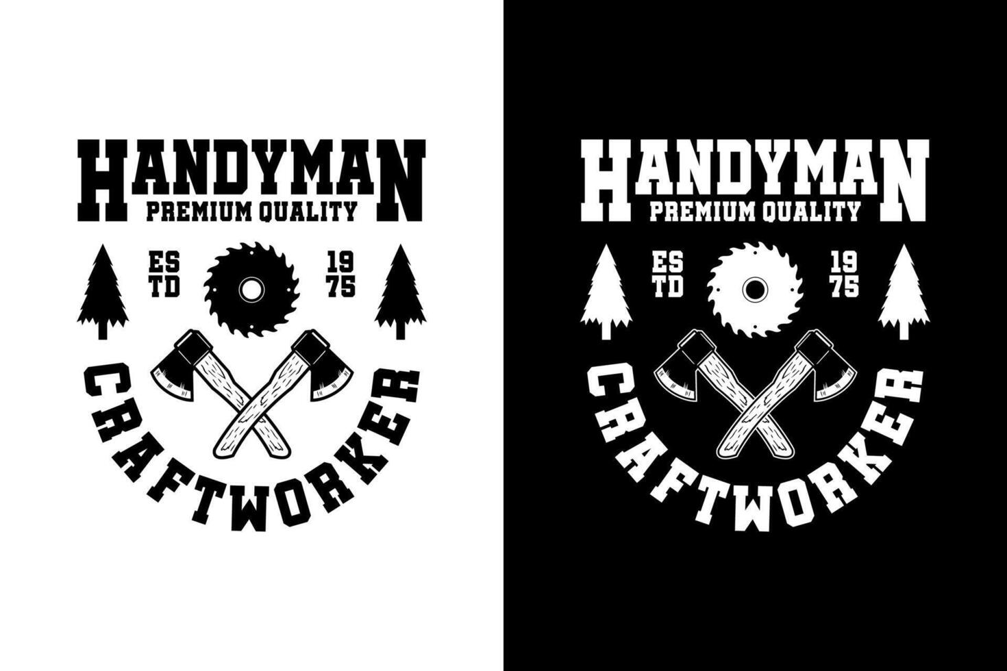 Handyman craftworker premium quality design vector