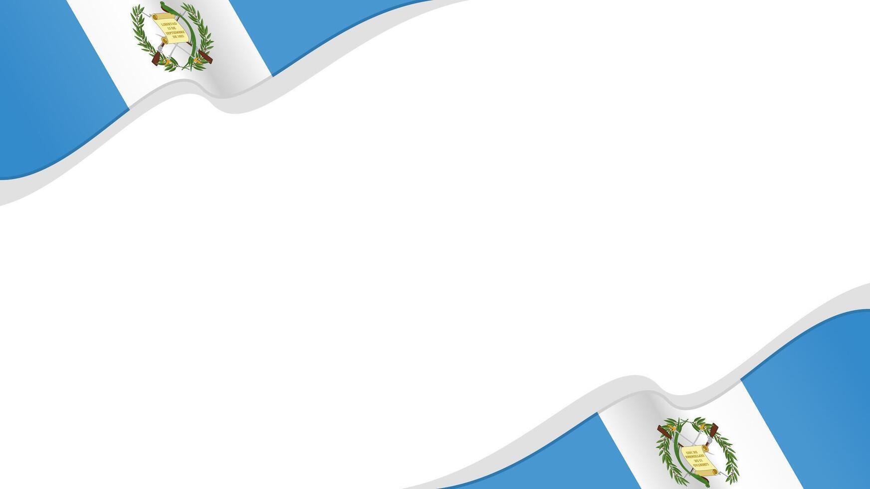 wavy guatemala flag frame background with copy space for text. guatemala national day vector