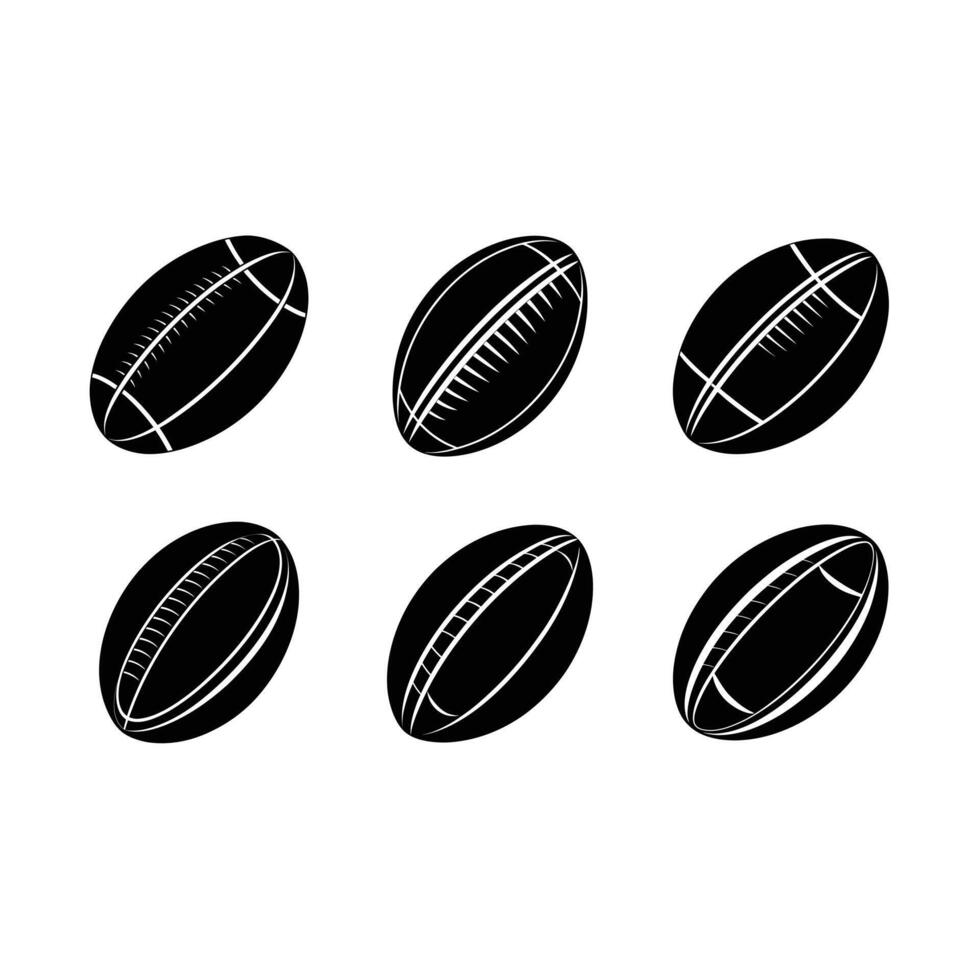 Stylish rugby ball and line art design for sports-themed projects vector