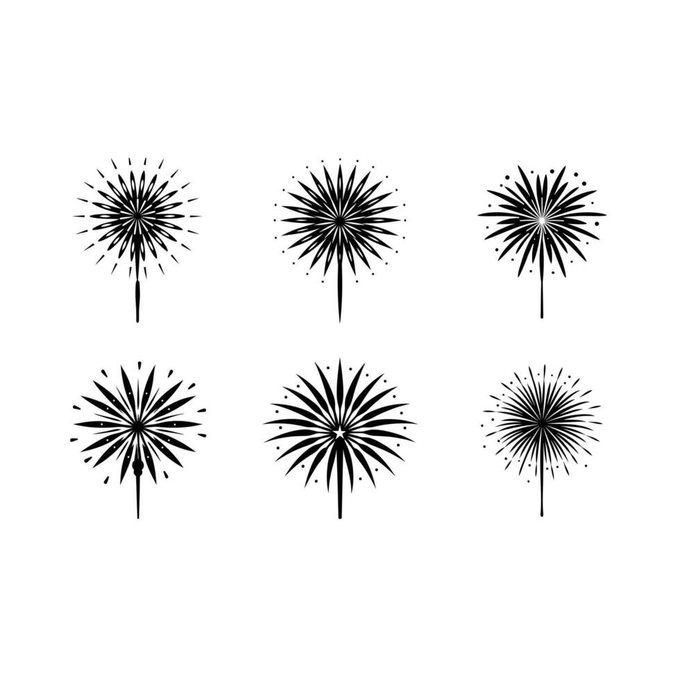 Vibrant Firework and Line Art Design for Celebrations vector
