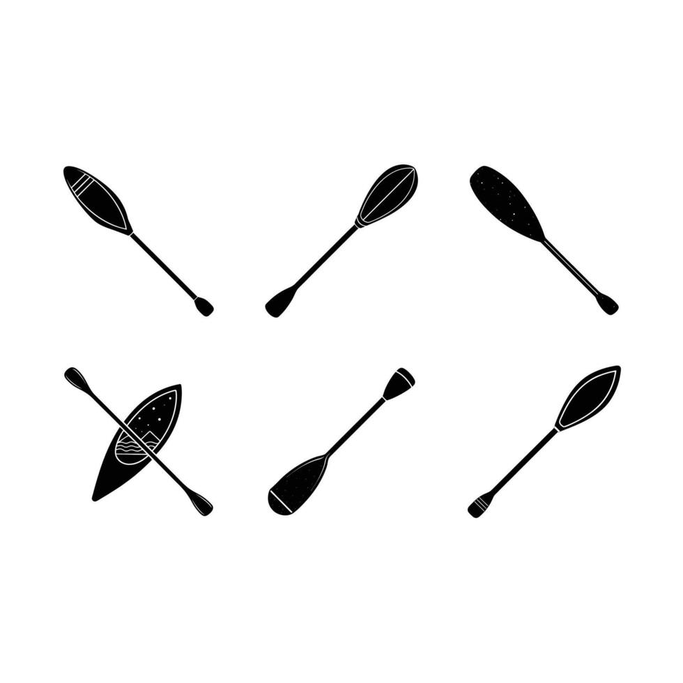 Kayak Paddle and Line Art Design for Creative Projects vector