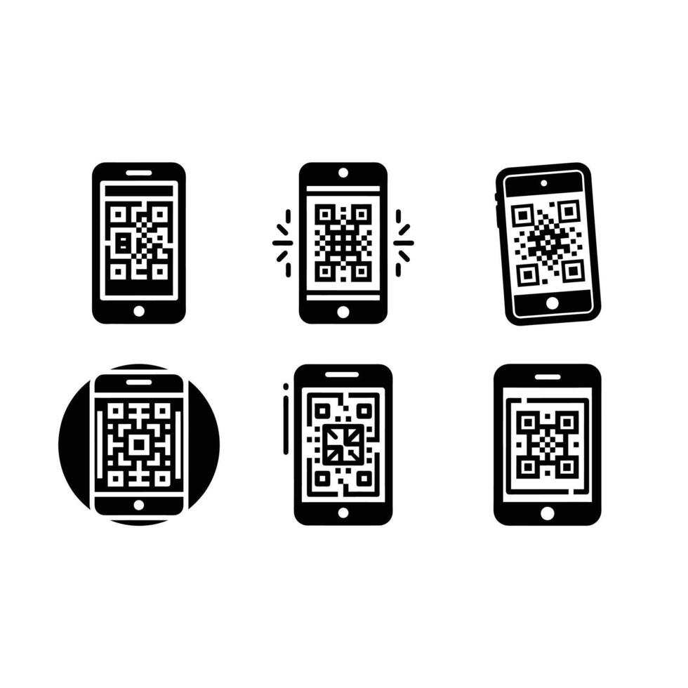 Stylish QR code scanning design for digital and print applications vector
