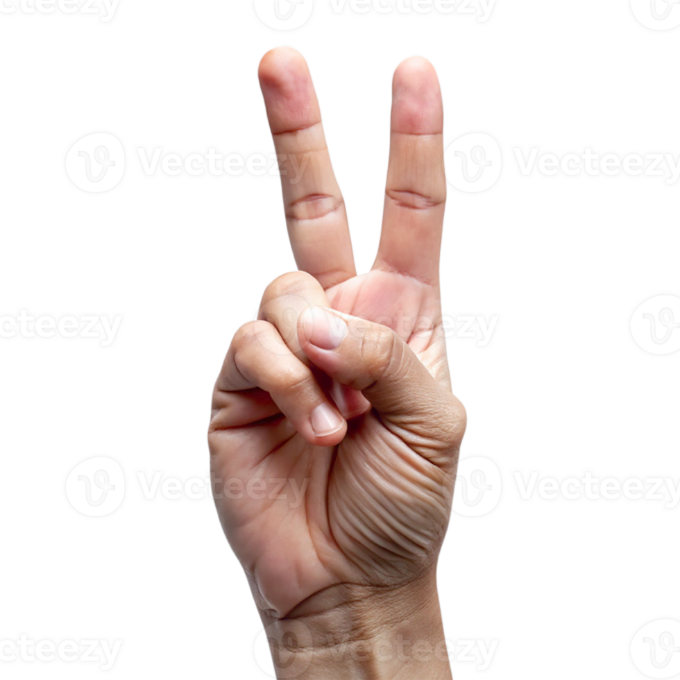 paix main deux doigt signe photo image png