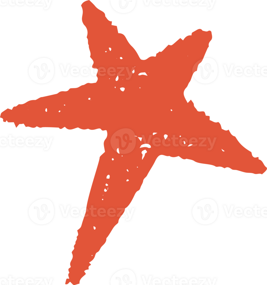 Star shape. Abstract pencil and crayon kids drawing. Spiky geometric element. Hand drawn rough edge sparkle png