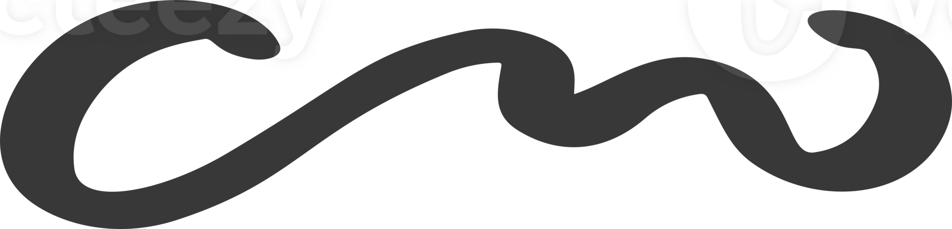 Swoosh line. Swirl stroke and underline. Swash hand drawn calligraphic element. Decorative curve squiggle. Black paint brushstroke png
