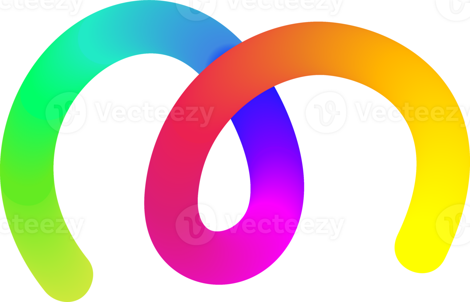 Rainbow gradient line. Fluid color element. Wavy blend swirl stripe. Dynamic twisted flowing stroke for posters and banners. png