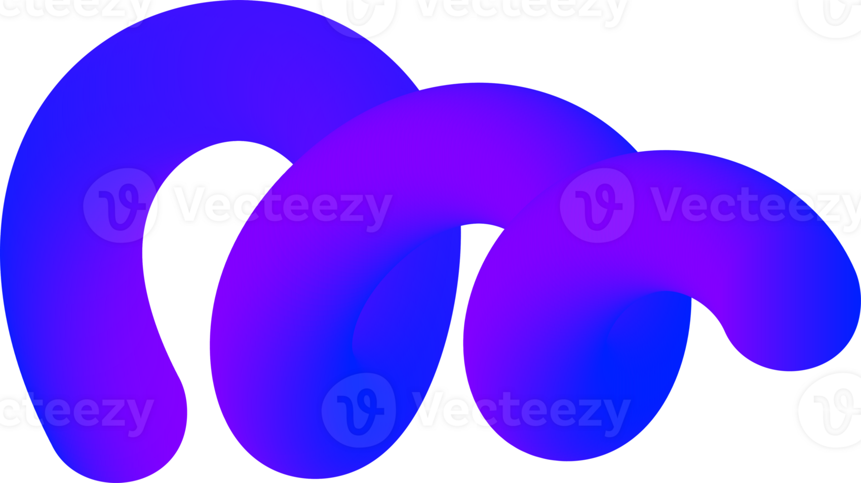 3D gradient shape. Abstract purple colored fluid swirl element. Wavy blend spiral object. Dynamic organic neon stroke. Bright gradation stripe png