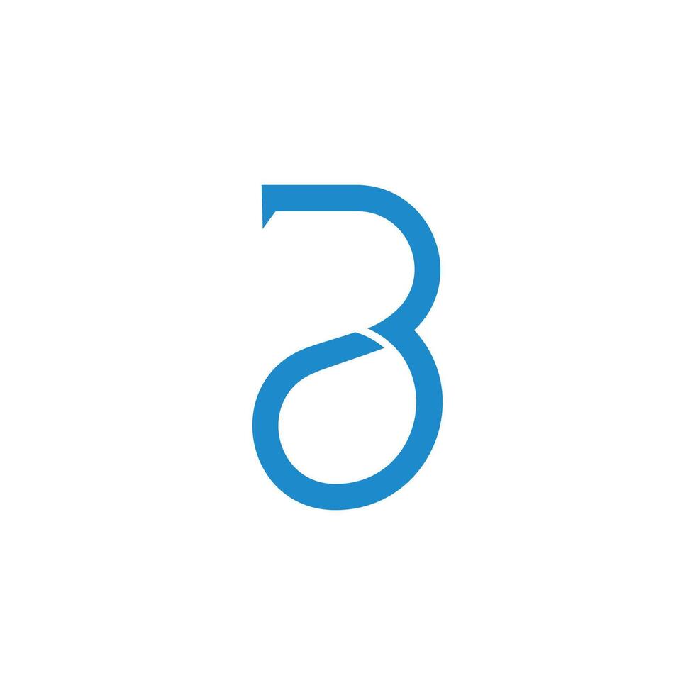 letter b abstract drop water simple logo vector