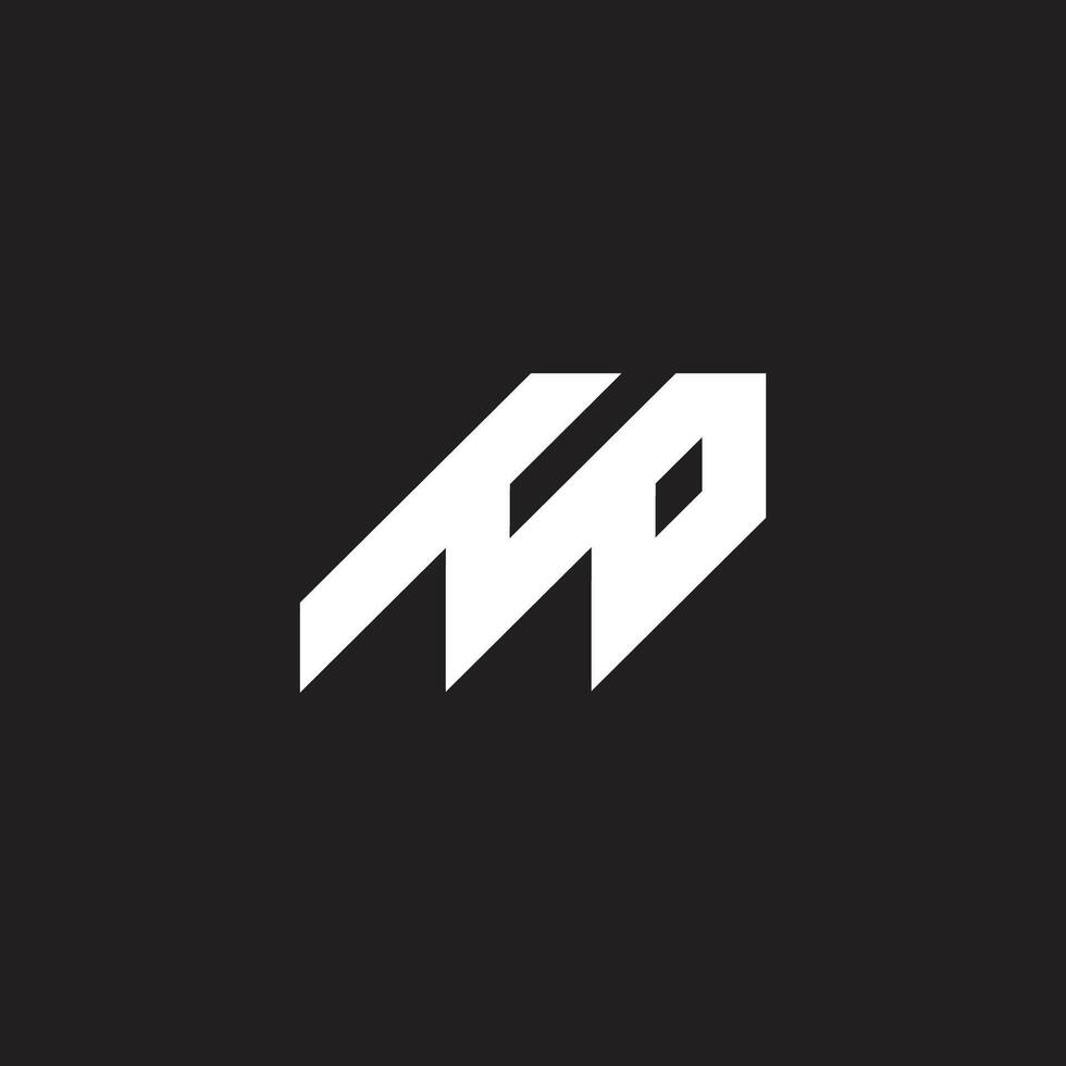 letters mp stripes simple geometric logo vector