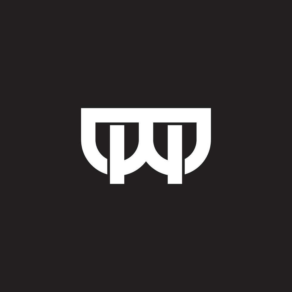letters bw abstract simple geometric line logo vector