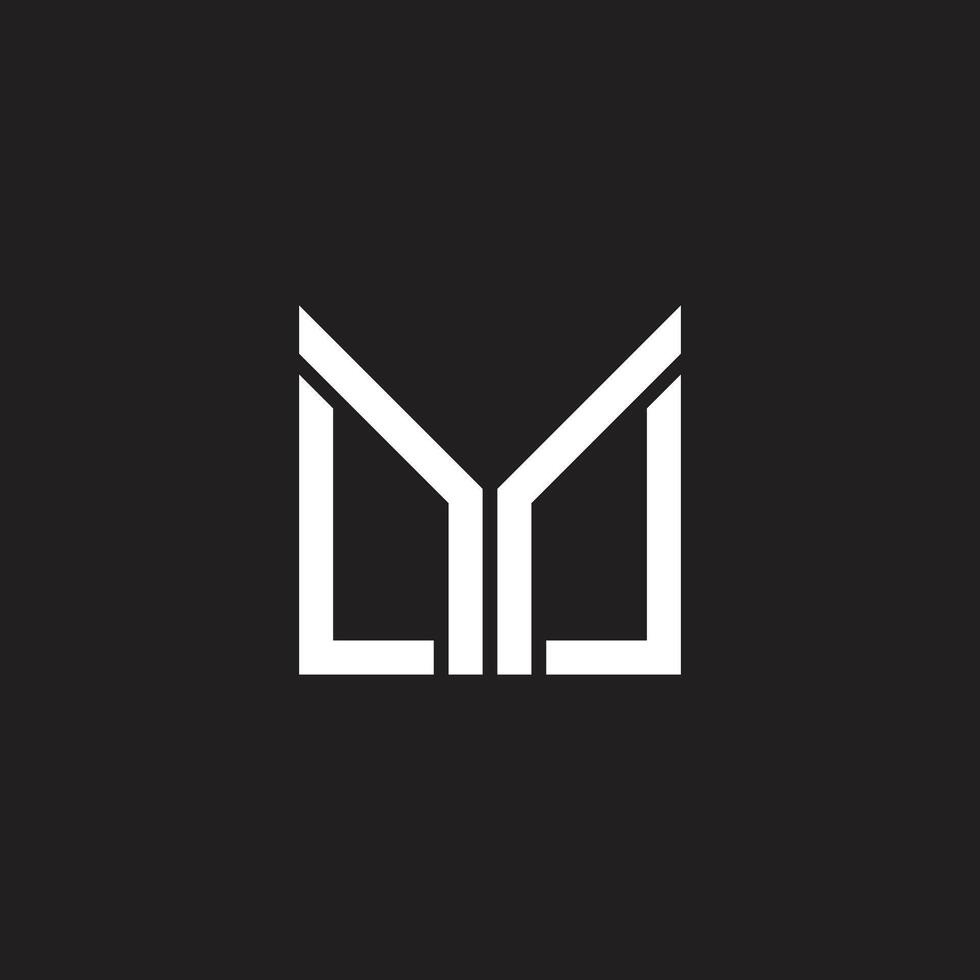 letter ym simple geometric thin lines logo vector