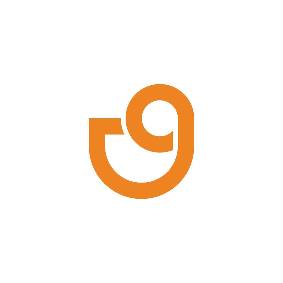 letter r9 rotate simple geometric logo vector