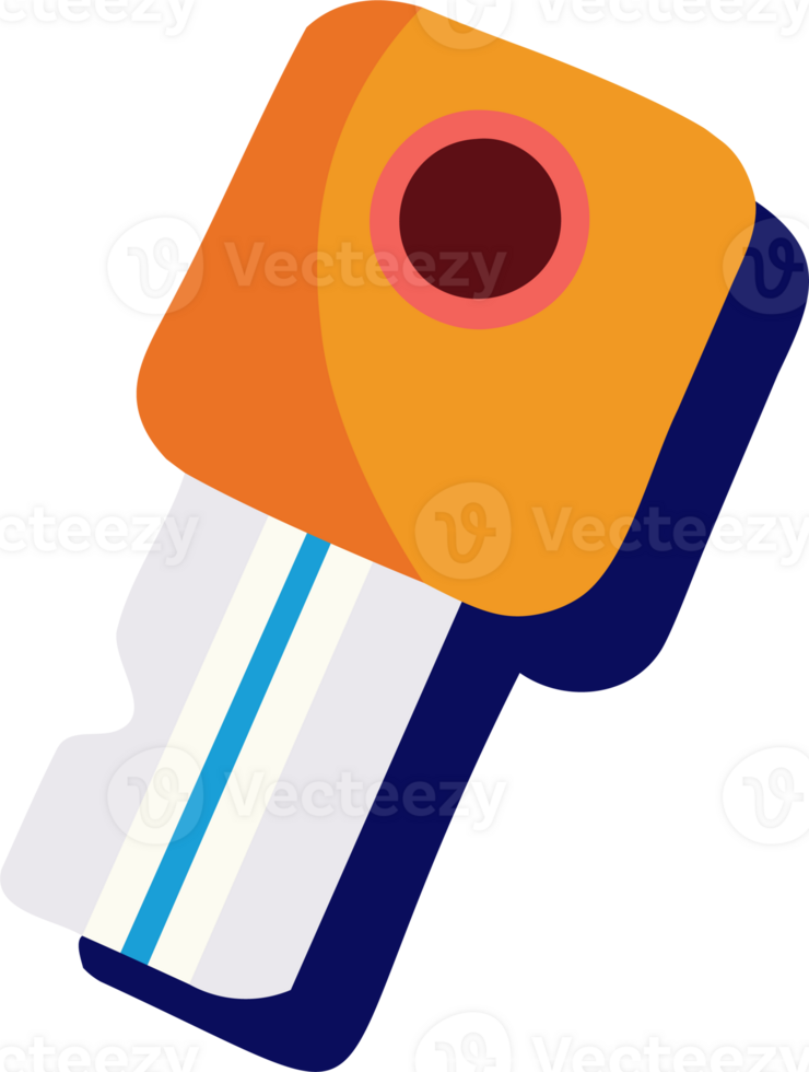 A key with a blue stripe on it png