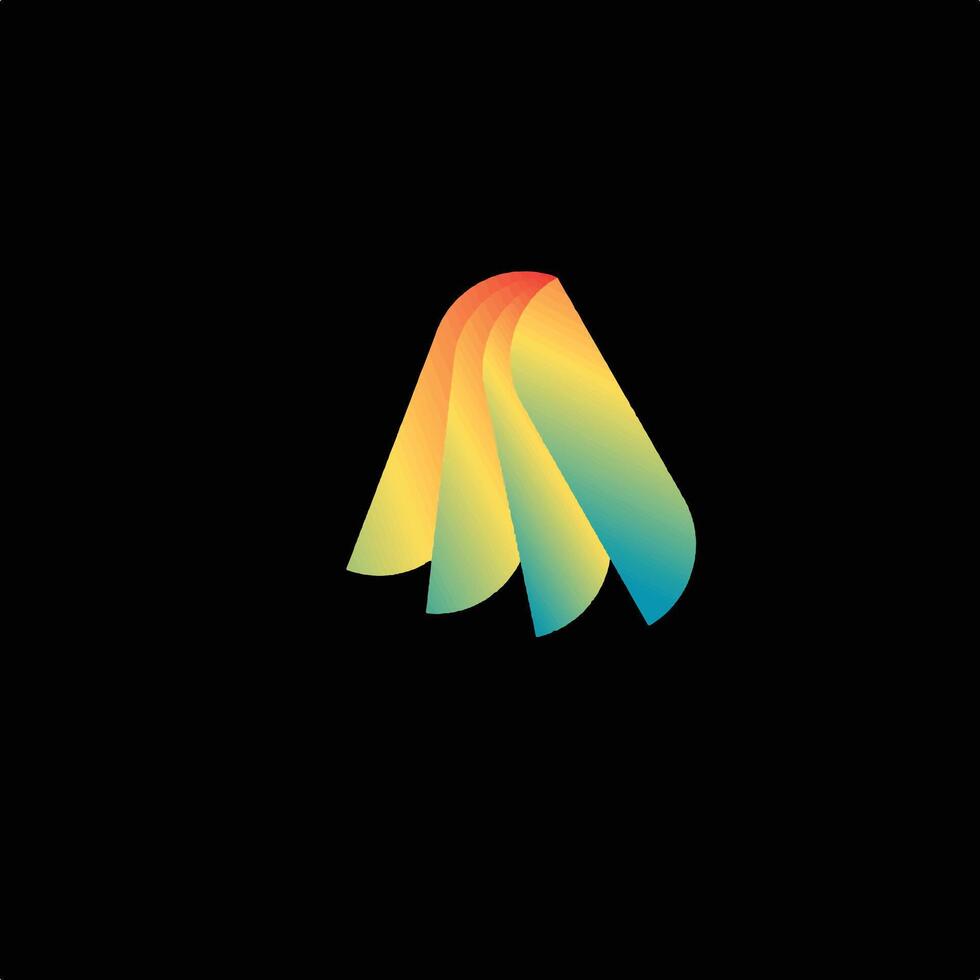 Yellow gradient design studio logo. vector