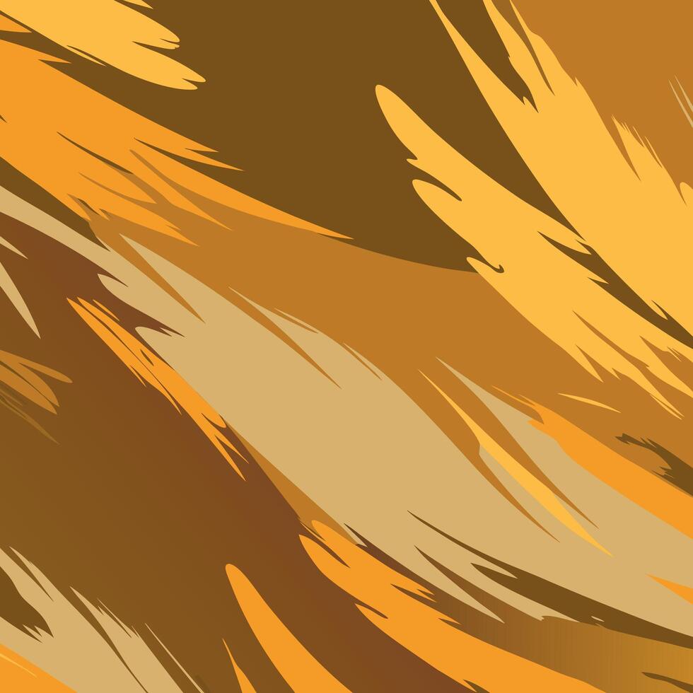 A brown and yellow abstract background with a lot of feathers vector