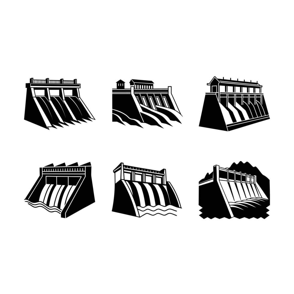 Water Dam Illustration for Modern Graphic Design Projects vector