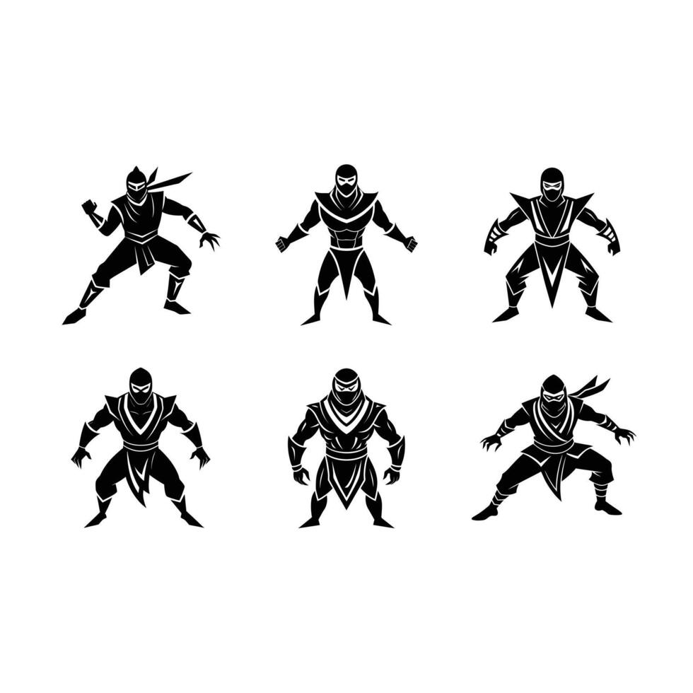 Dynamic ninja warrior art, perfect for engaging designs and creative projects vector