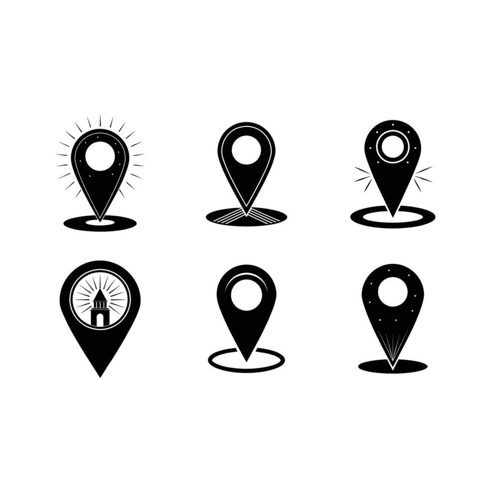 Stylish pointer marker location design, perfect for maps and navigation vector