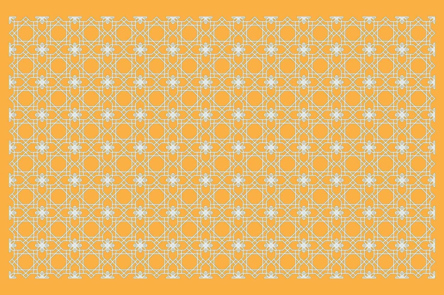 A yellow and white geometric pattern on an orange background vector