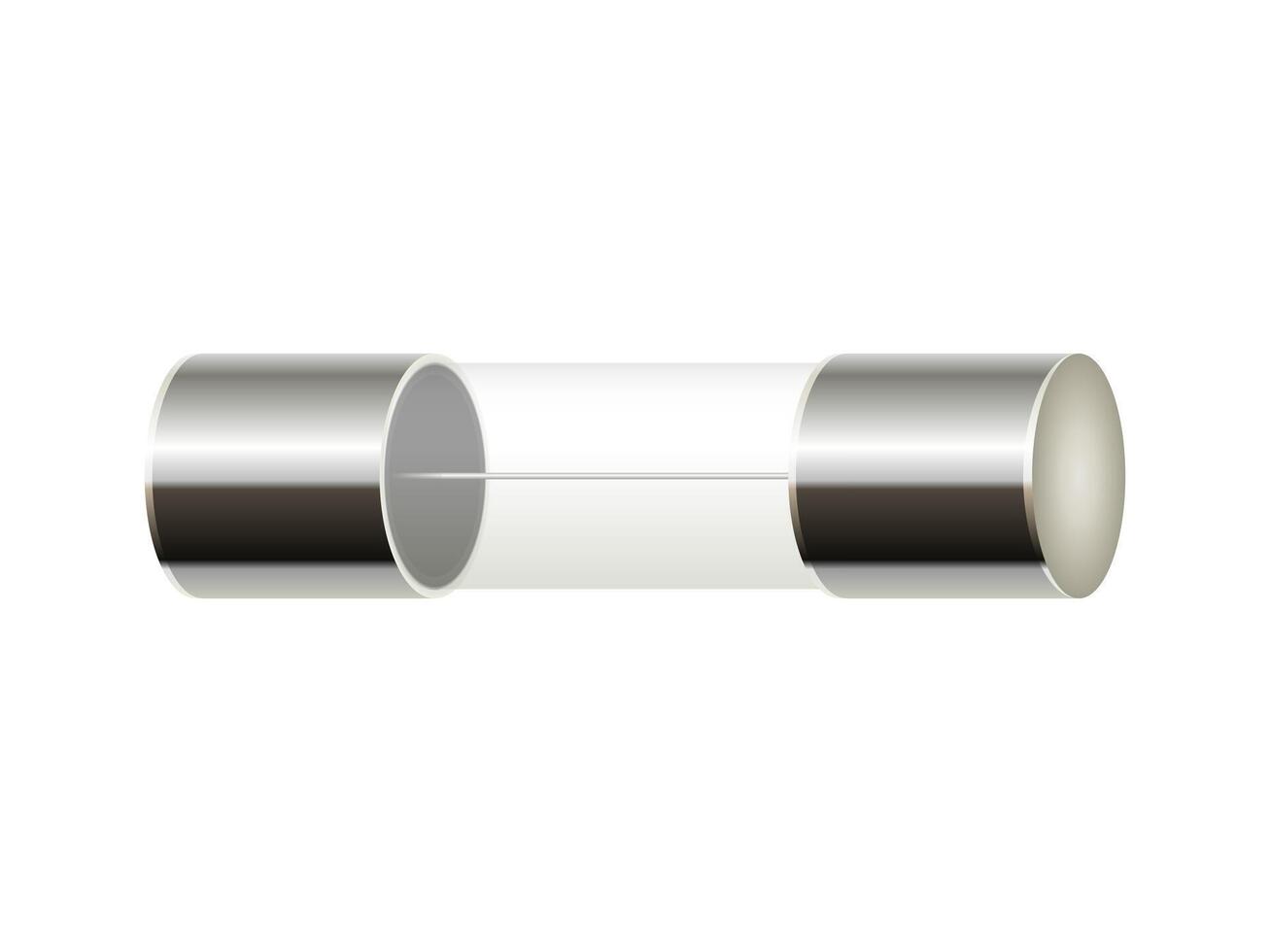 Realistic fuse of electrical protection component on white background. illustration EPS 10. vector