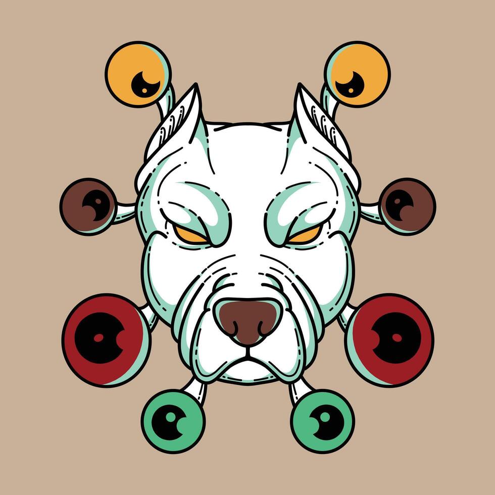 dog face asset illustration suitable for use for branding clothing advertising and so on vector