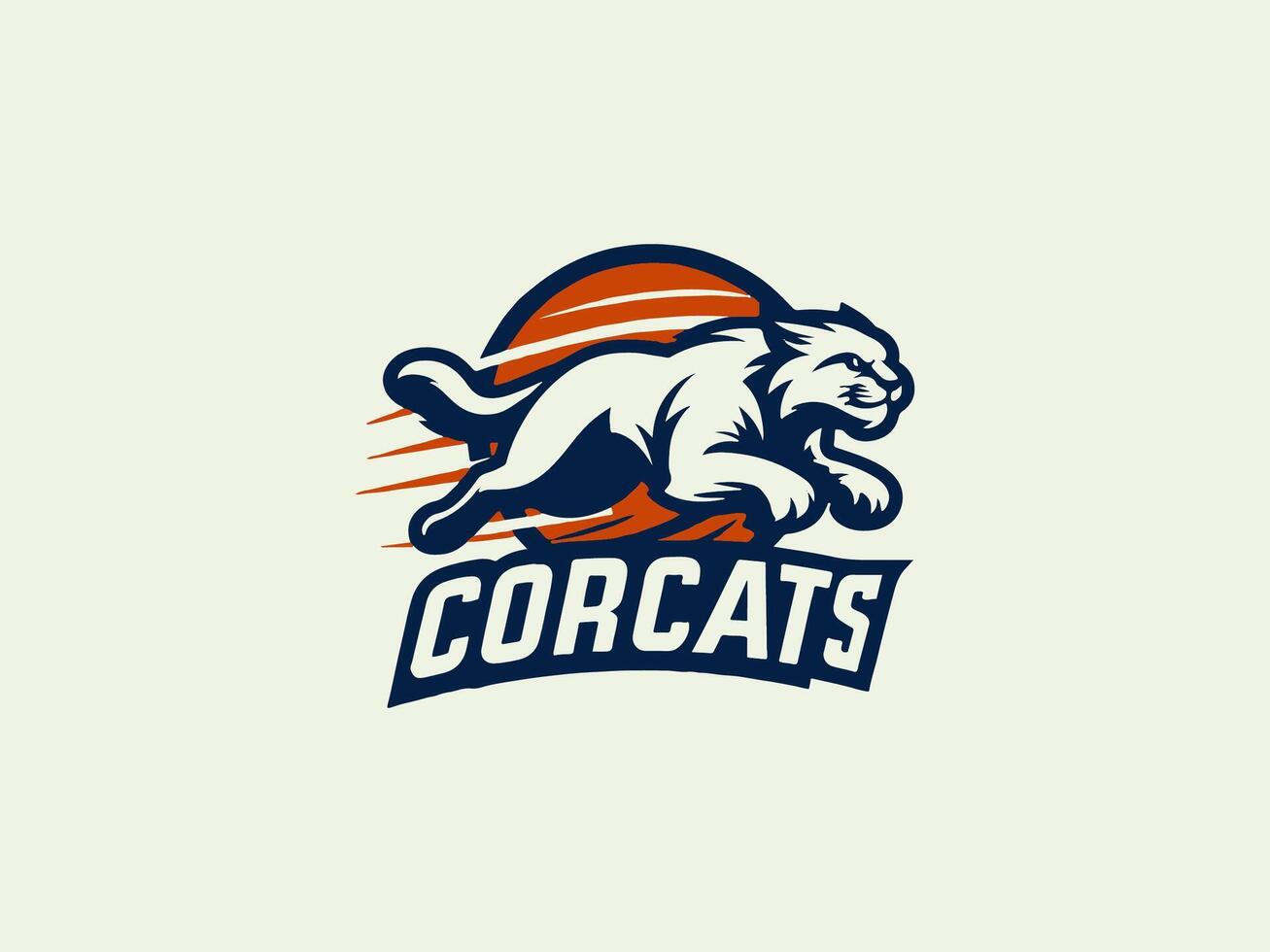 A logo for a team called corcats vector