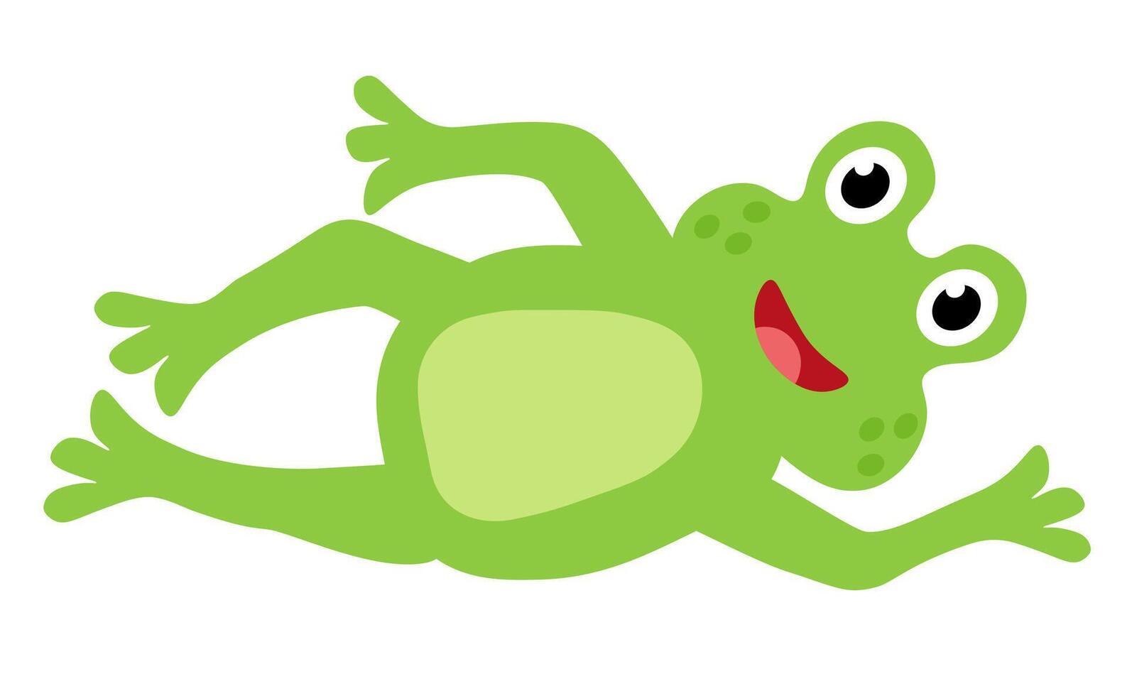 Cute Happy Frog. Children flat illustration. vector