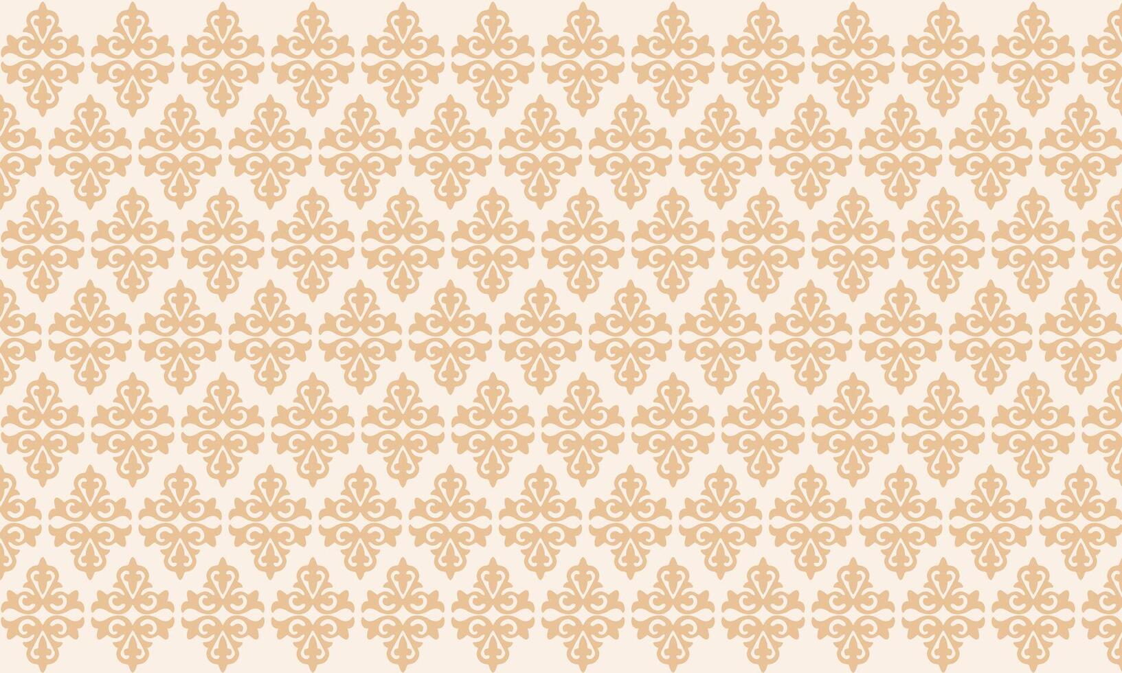 Elegant vintage pattern design in soft golden hues on cream background, perfect for textiles or wallpaper in a modern or classic setting vector