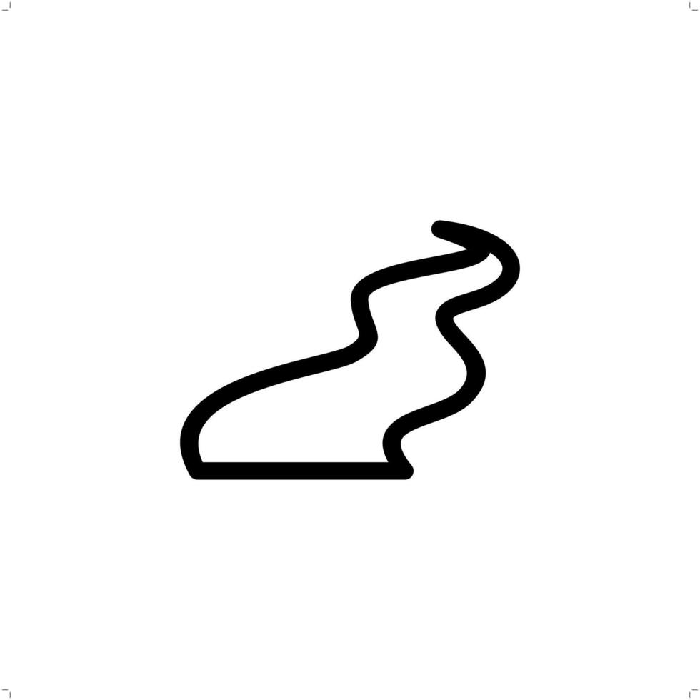 river, estuary icon vector
